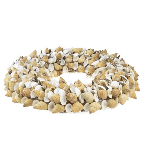 Artikel Muschelkranz Muscheln Seeschnecken Natur Weiß Ø35cm