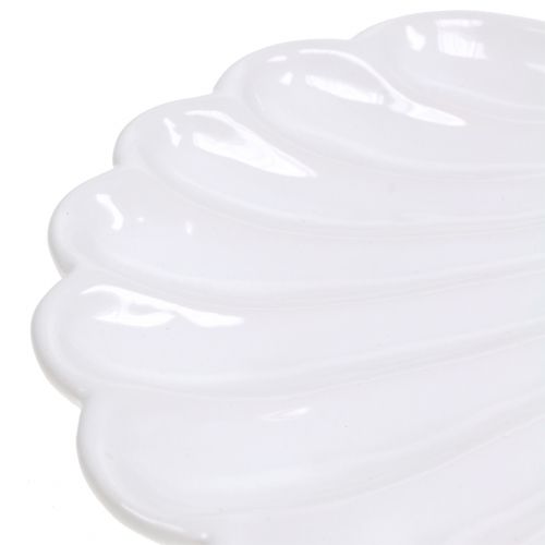 Dekoschale Muschel Weiß 15cm x 16cm 3St