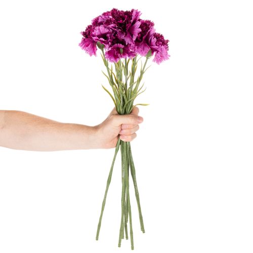 Nelke Kunstblume zweifarbig 56 cm 8er Bund Kunststoff/Textil | Floristik21.de