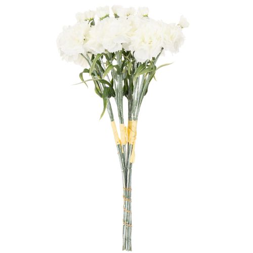 Kunstnelken Strauß weiß 40cm, 4 St | Floristik21.de