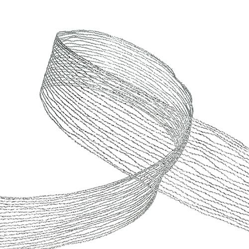 Netzband Silber drahtverstärkt 40mm 15m