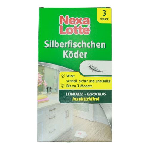 Nexa Lotte Silberfischchen Köder Klebefalle Insektizidfrei 3St