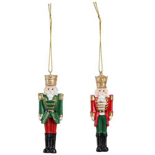 Artikel Nussknacker Weihnachtsanhänger 4er Set Rot Grün Gold Christbaumschmuck H10cm
