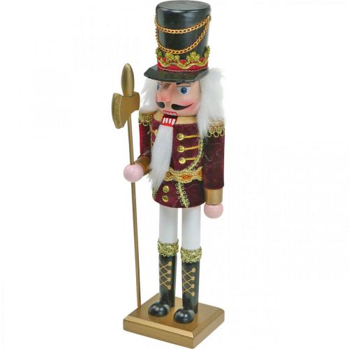 Nussknacker Figur Weihnachtsdeko Holz Rot 8,5×7cm H30cm Nussknacker Figur Weihnachtsdeko Holz Rot 8,5×7cm H30cm