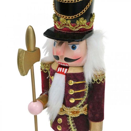 Nussknacker Figur Weihnachtsdeko Holz Rot 8,5×7cm H30cm