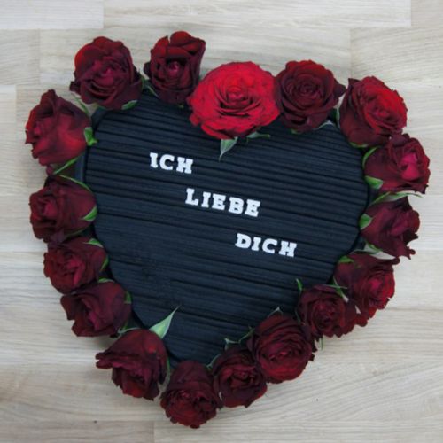 Steckschaum Herz Steckmasse Schwarz 38cm 2St