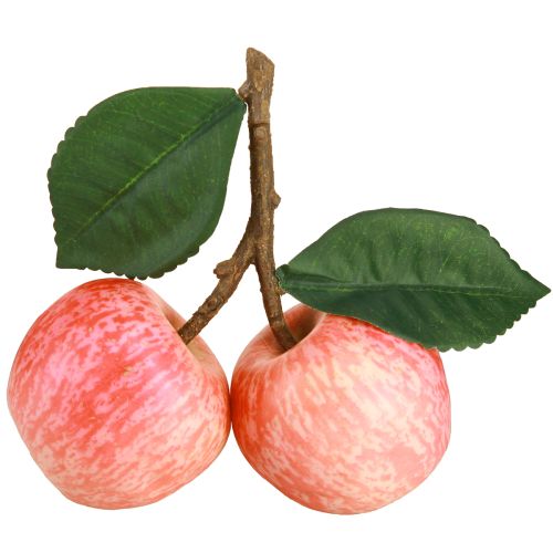 Floristik21 Obst Deko Apfel künstlich realistische rote Zweig Deko 13cm 3St