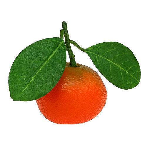 Floristik21 Orange mini mit Blatt 5cm 8St