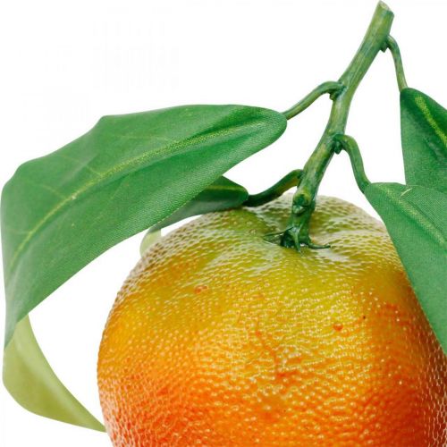 Floristik21 Dekofrüchte, Orangen mit Laub, Kunstobst H9cm Ø6,5cm 4St
