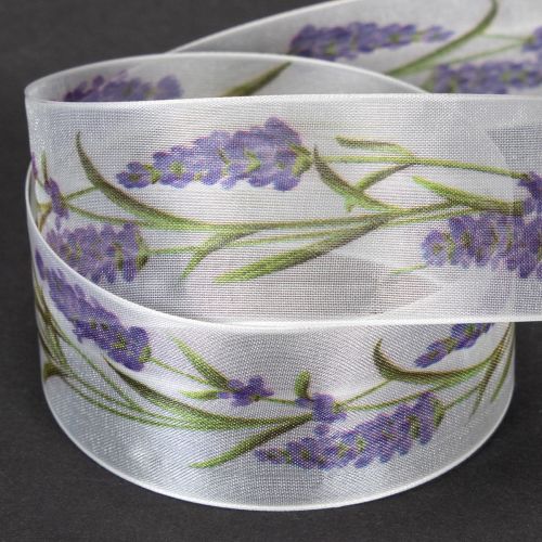 Organzaband Chiffonband Dekoband Lavendel 40mm 20m | Floristik21.de