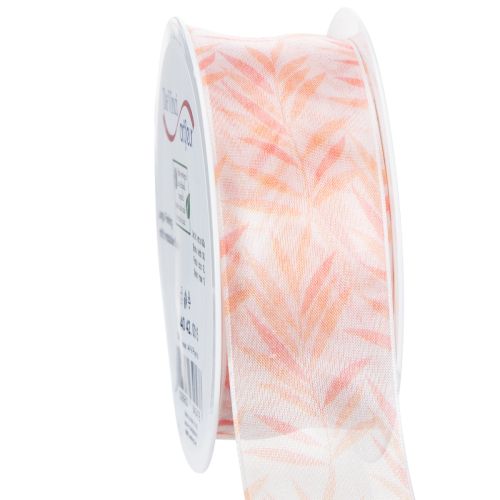 Organzaband Chiffonband Dschungel Orange 40mm 15m