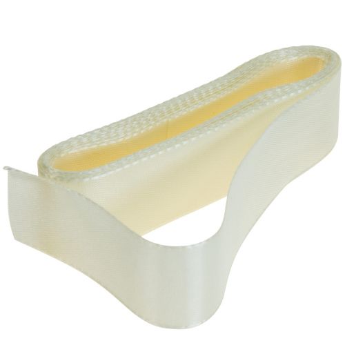Dekoband Geschenkband Creme Band Webkante 25mm 3m