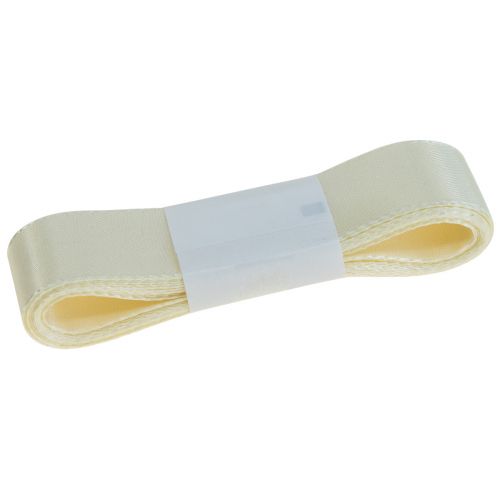 Floristik21 Dekoband Geschenkband Creme Webkante 25mm 3m Set 10 Stück für Floristen