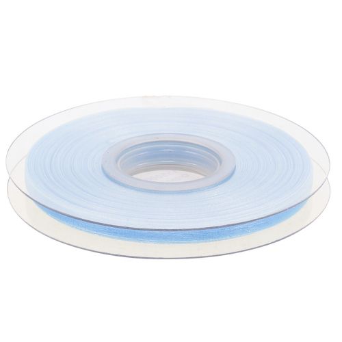 Floristik21 Organzaband Geschenkband Hellblau Band Blau Webkante 6mm 50m