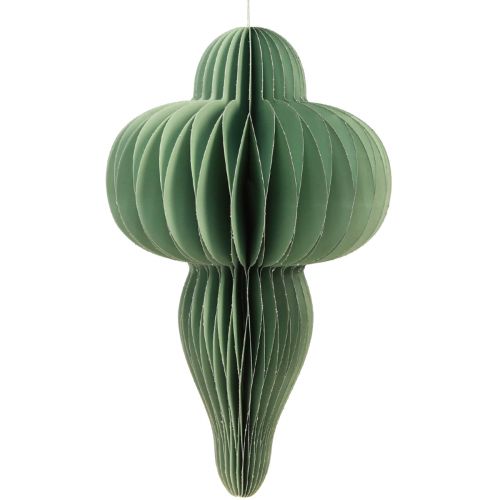 Floristik21 Eleganter Weihnachtsschmuck aus Papier Ornament Mint 40cm Set 2 Stück