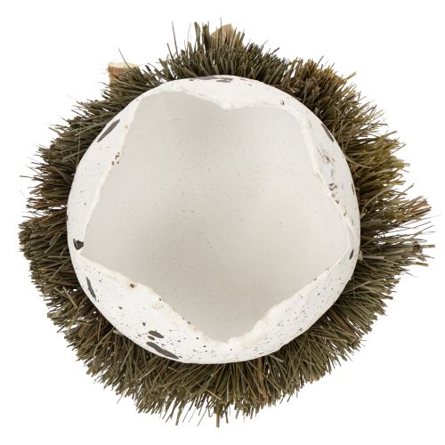 Artikel Deko Ei im Nest aus Naturmaterialien, Ø9cm, H11cm, 4er Set – Frühlings- und Osterdeko