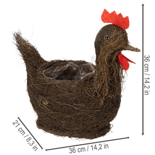 Artikel Osterdeko Pflanzkorb Reben Deko Huhn zum Bepflanzen 36cm
