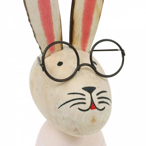 Floristik21 Osterdeko, Hase mit Brille, Frühlingsdeko, Metallhase, Tischdeko