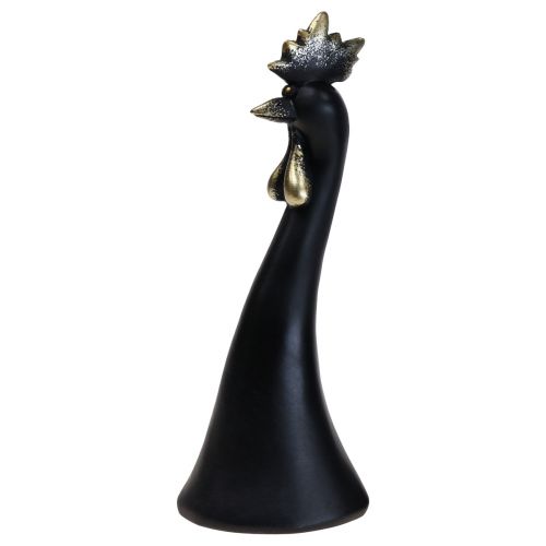 Artikel Osterdeko Huhn Deko Hahn Schwarz Gold Ø9cm H29cm