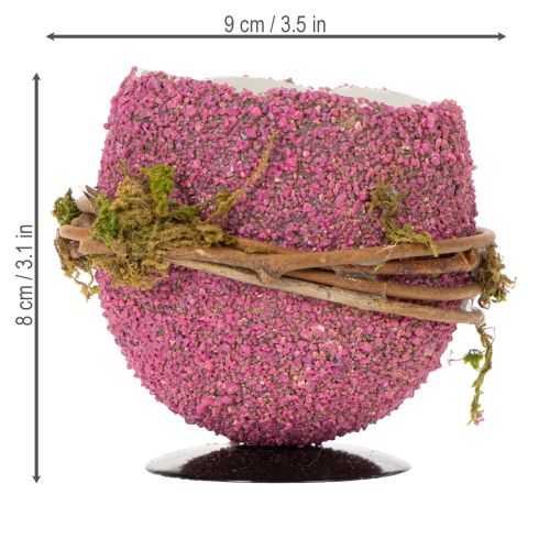 Artikel Frühlings-Osterei zum Bepflanzen mit Mooskranz Ø9cm H8cm 4er-Set