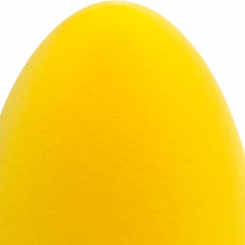 Floristik21 Osterei Gelb H40cm Beflockte Osterdeko Schaufensterdeko Ostern