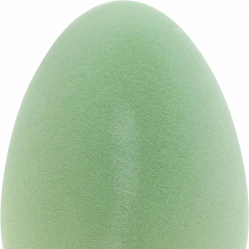 Floristik21 Osterei Pastell Grün H25cm Osterdeko beflockt Deko-Ei