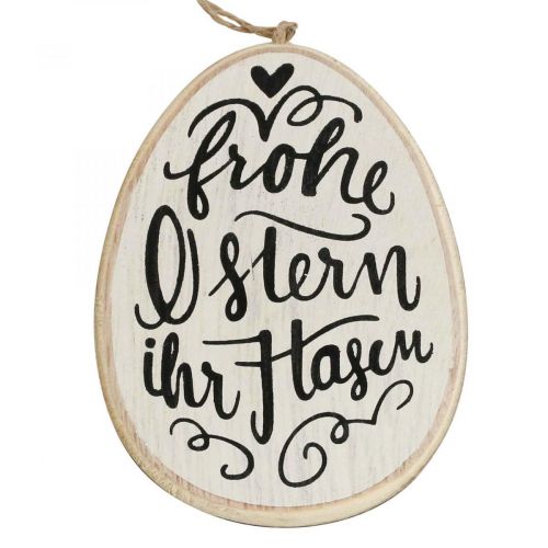 Ostereier Holz Geschenkanhänger Frohe Ostern 11,5×8cm 12St
