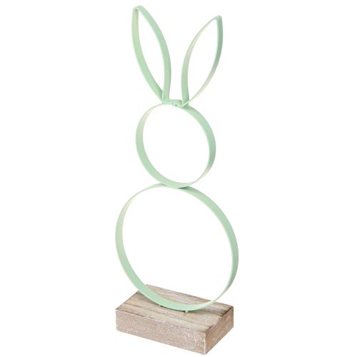 Artikel Osterhasen Deko Metall Holz Pastell Frühling Dekoration 3er-Set 21,5cm