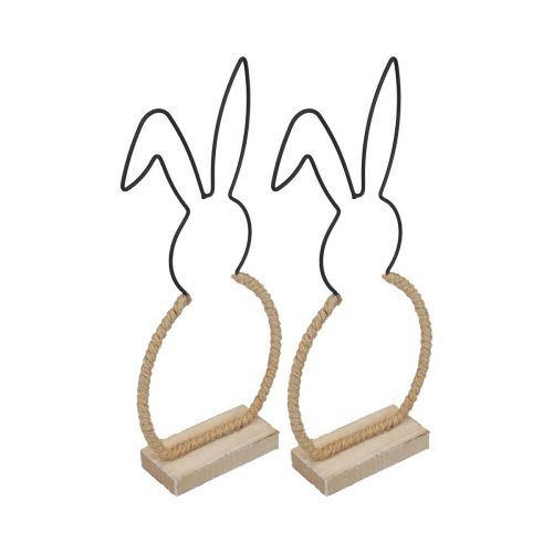 Osterhasen Tischdeko Ostern Draht Boho Deko 24cm 2St