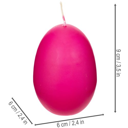 Artikel Eierkerze Pink 9 cm, 20 Stunden Brenndauer, 6er-Set – Frühlingshafte Tischdeko zu Ostern