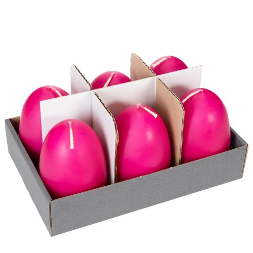 Artikel Eierkerze Pink 9 cm, 20 Stunden Brenndauer, 6er-Set – Frühlingshafte Tischdeko zu Ostern