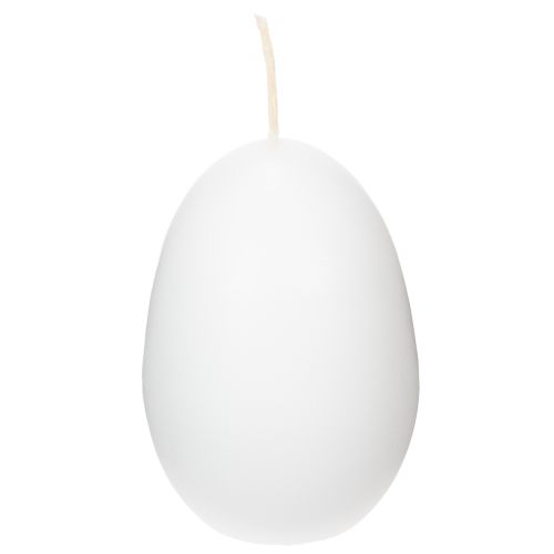 Floristik21 Osterkerzen Ei Form Eierkerzen Besondere Kerzen für Ostern Weiß 9cm 6St