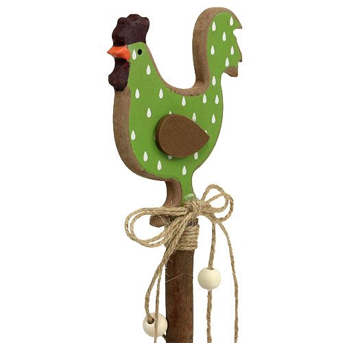 Floristik21 Ostern Stecker Huhn Gelb, Grün 8cm L36cm 6St