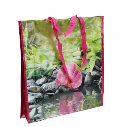 Floristik21 Einkaufstasche mit Henkeln Happiness Kunststoff 38×10×40cm