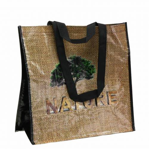Einkaufstasche mit Henkeln Nature Kunststoff 40×20×40cm