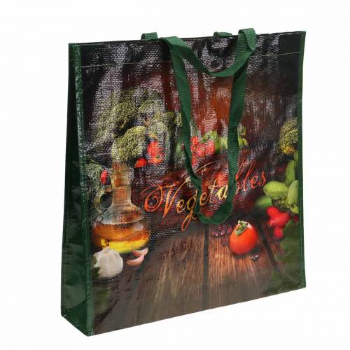 Floristik21 Einkaufstasche mit Henkeln Vegetables Kunststoff 38×10×39cm