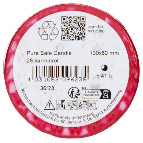 Artikel Stumpenkerze aus natürlichem Wachs 13 x 6 cm für Innen- und geschützte Außenbereiche