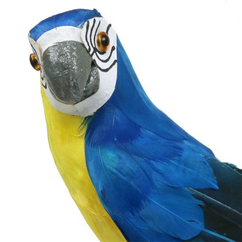 Gusseisen Papagei Ara Blau Gelb Vogel Figur Skulptur Tierliebhaber Nostalgie 