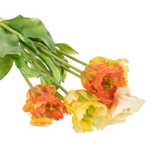Artikel Künstliche Tulpen Orange 53cm für elegante Tisch- und Wohnraumdekorationen