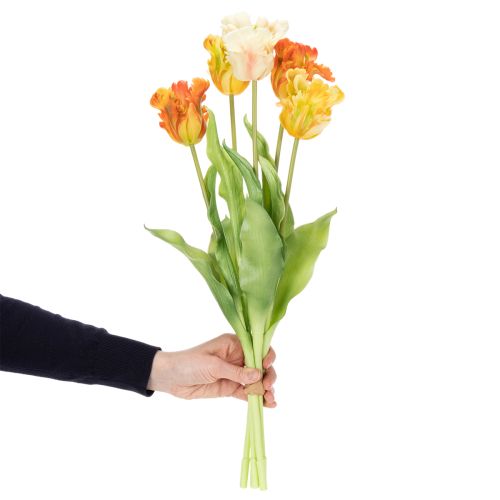 Artikel Künstliche Tulpen Orange 53cm für elegante Tisch- und Wohnraumdekorationen
