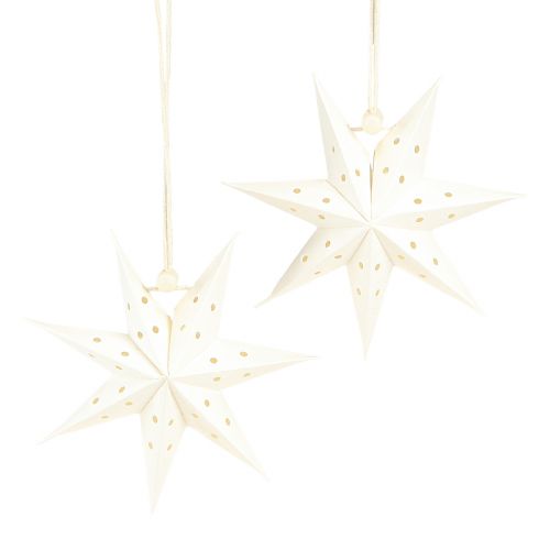 Artikel Papierstern Weihnachtsanhänger Weiß Ø10cm 8 St – Stilvolle Deko fürs Fest