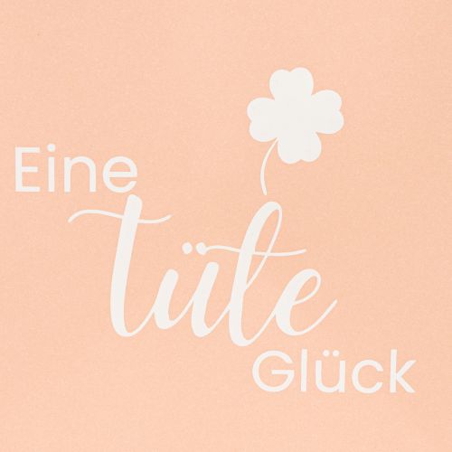 Artikel Geschenktüten mit Aufdruck Eine Tüte Glück, kleine Papiertüten 12 cm, Set aus 12 Stück, bunt und stabil