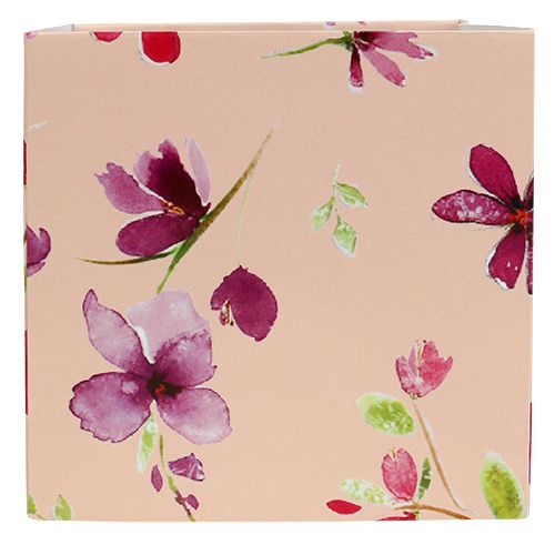 Floristik21 Papiertasche 10,5cm x 10,5cm Rosa mit Muster 8St