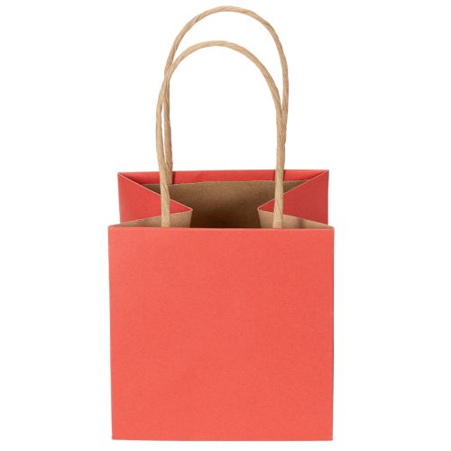 Geschenktüte Papier 12 cm Rot Gold Schleifenmotiv 8 Stück | Floristik21.de