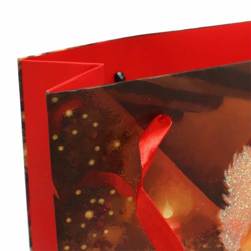 Floristik21 Geschenktüten Weihnachtsmotiv Santa Rot 20cm × 30cm × 8cm Set à 2St