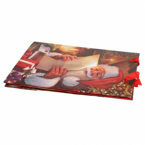 Floristik21 Geschenktüten Weihnachtsmotiv Santa Rot 20cm × 30cm × 8cm Set à 2St