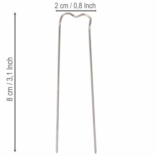 Patenthaften 17/80 Pflanzennadeln, 8 × 2 cm, silberfarben, 2,5 kg | Floristik21.de