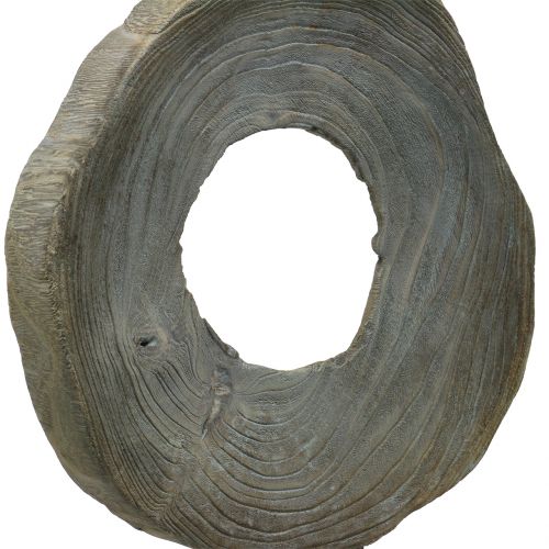 Deko Skulptur aus Paulownia Holz Grau gewaschen H60cm