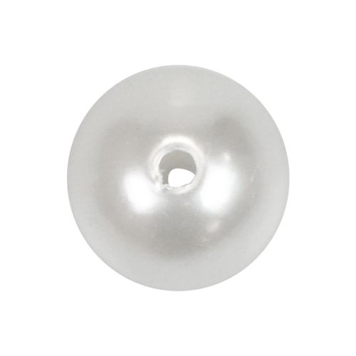Floristik21 Deko Perlen zum Auffädeln Bastelperlen Weiß 8mm 300g