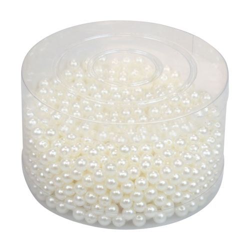 Artikel Perlen zum Auffädeln Bastelperlen Creme Weiß 8mm 300g